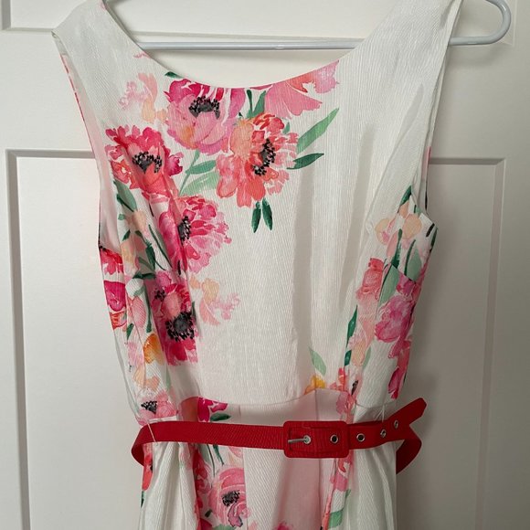 Gorgeous Modcloth L Floral Belted Sleeveless Dress - Picture 5 of 8